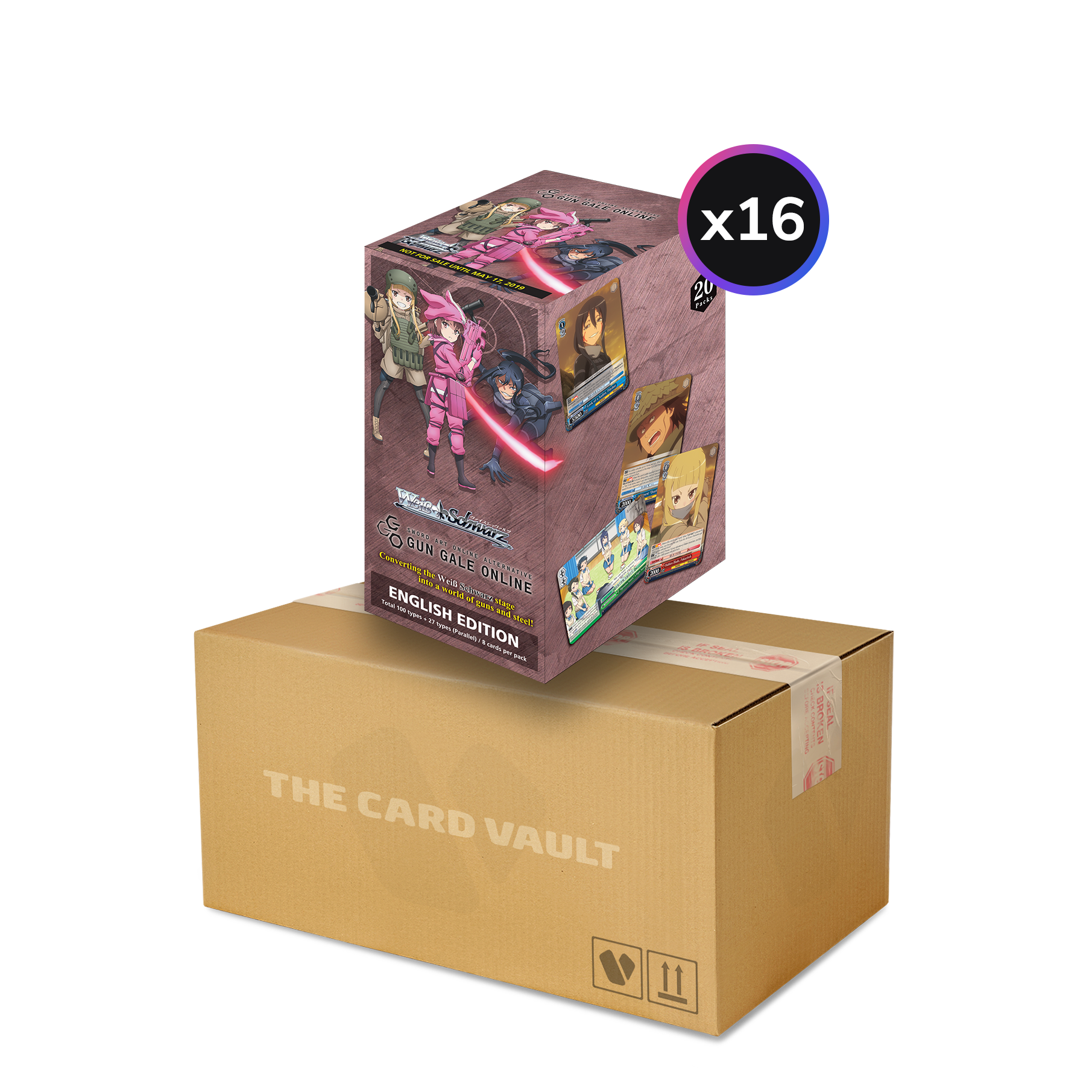 Weiss Schwarz - Sword Art Online Alternative: Gun Gale Online - Display Case (16x Booster Boxes) (Reprint)