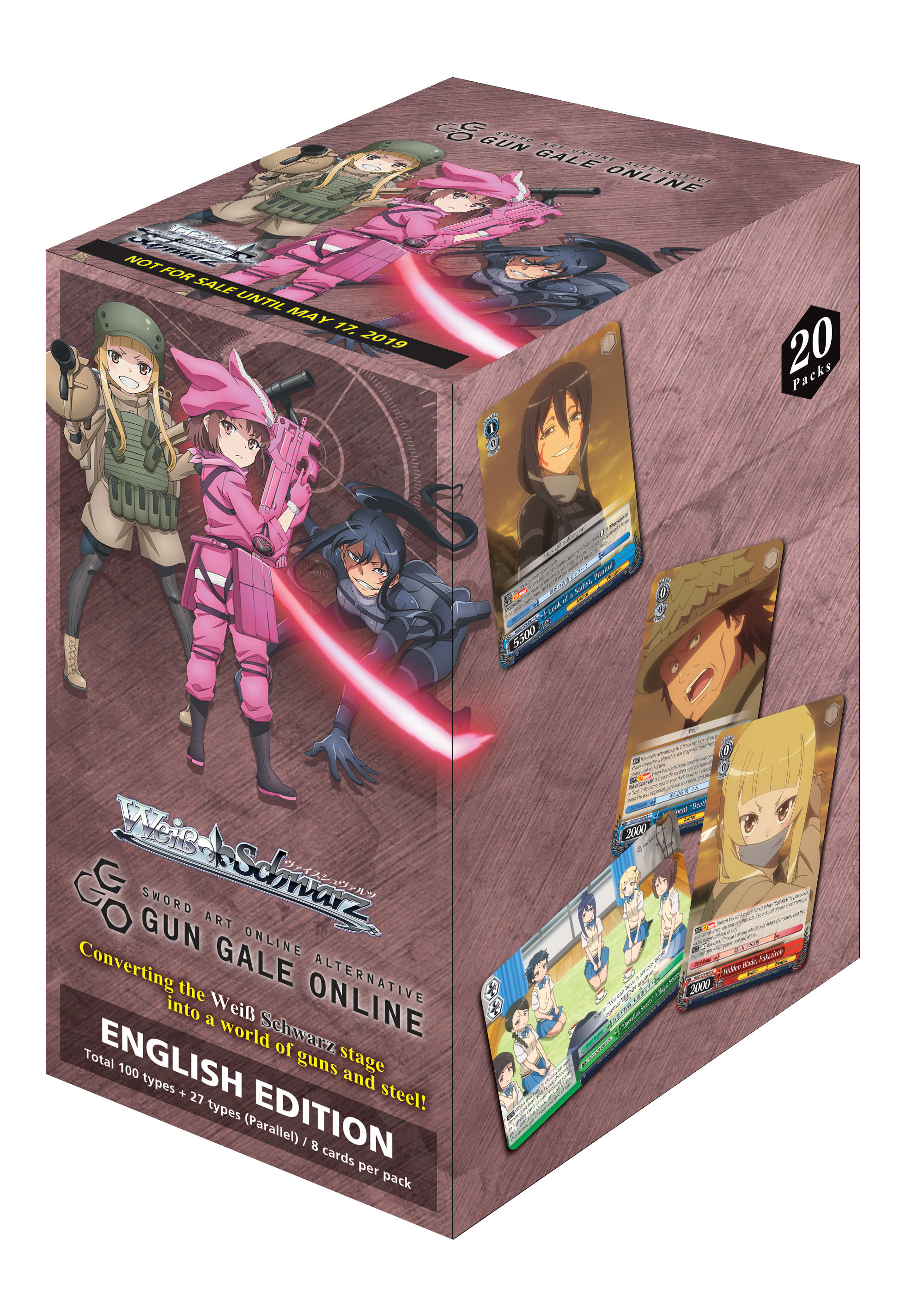Weiss Schwarz - Sword Art Online Alternative: Gun Gale Online - Display Case (16x Booster Boxes) (Reprint)