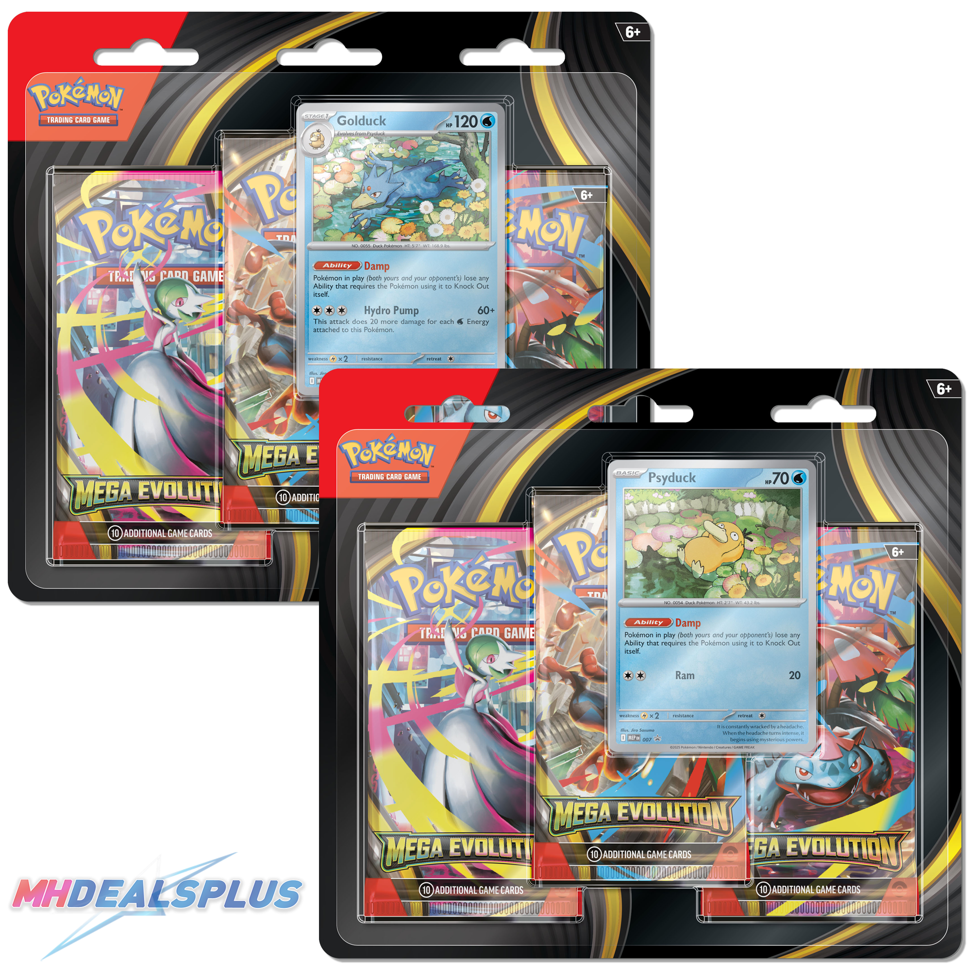 Pokemon Mega Evolution 3-Pack Blister Set of 2