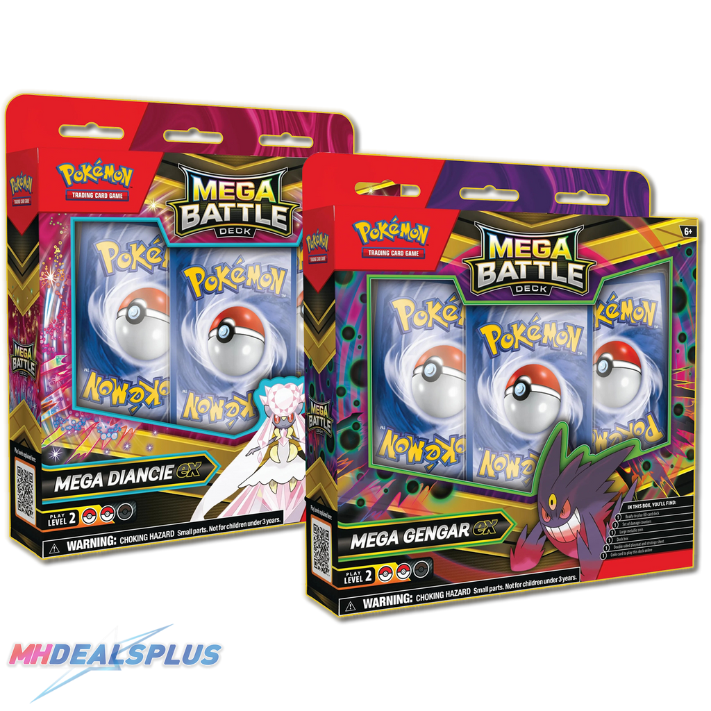 (Pre-Order) Pokemon Mega Battle Deck - Mega Gengar ex & Mega Diancie ex Set of 2