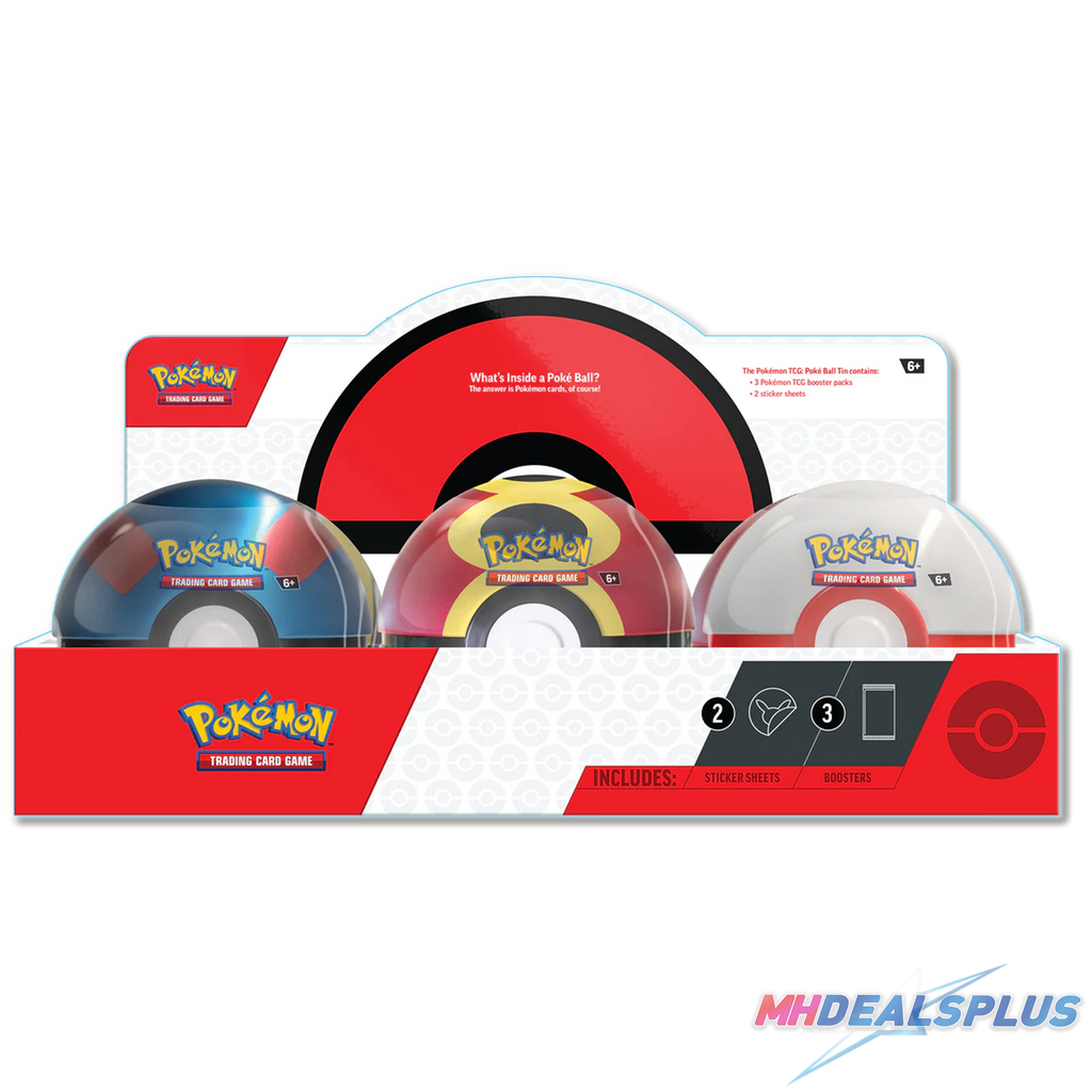 (Pre-Order) Pokemon 2025 Q4 Poke Ball Tin Display Case - 18 Booster Packs