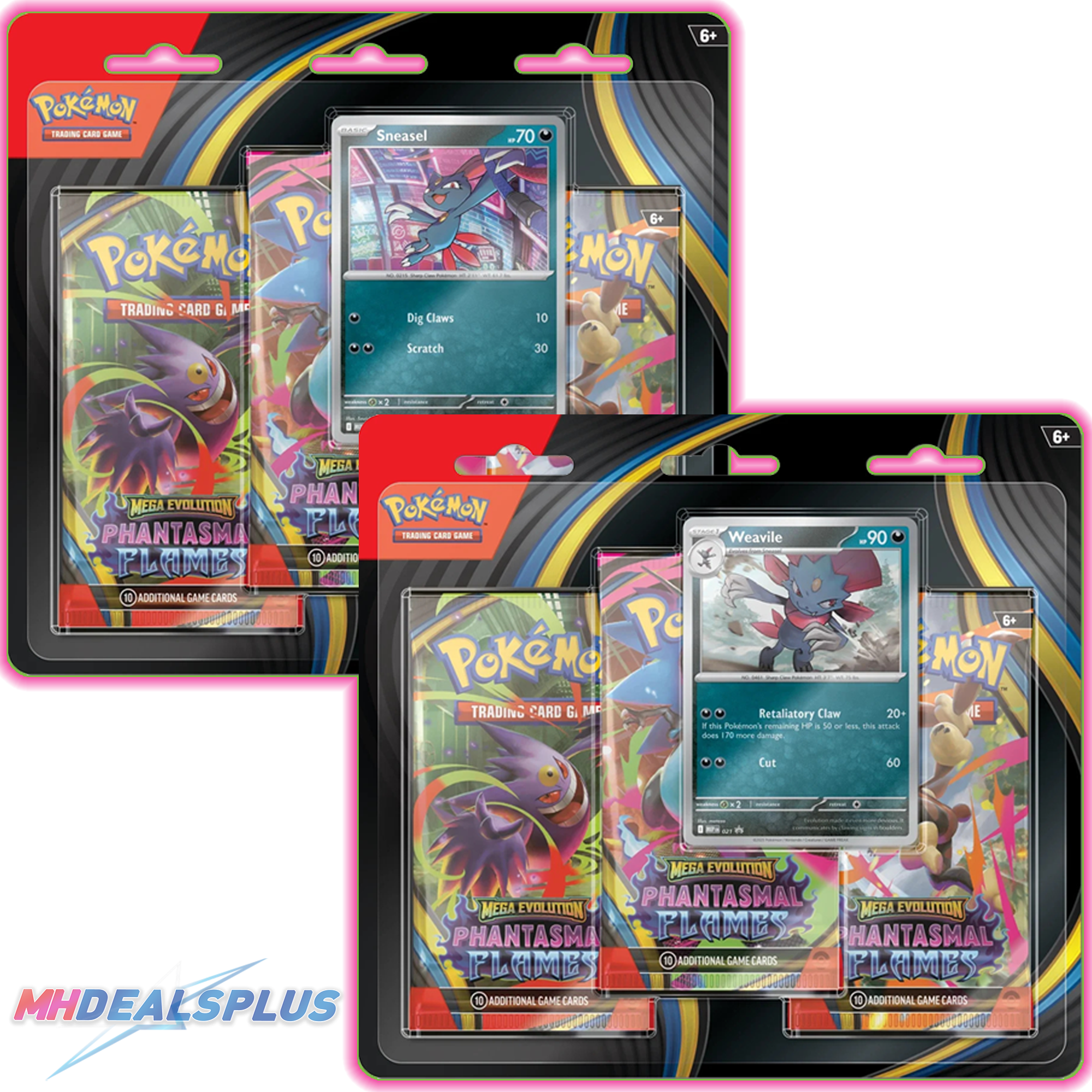 (Pre-Order) Pokemon Phantasmal Flames 3-Pack Blister Set of 2