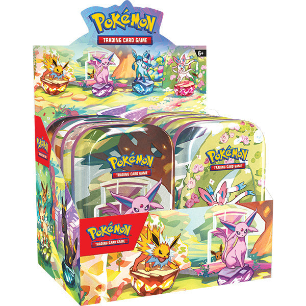 Pokemon TCG: Scarlet & Violet Prismatic Evolutions- Mini Tin Display