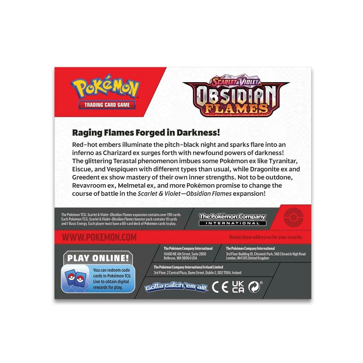 Pokemon Obsidian Flames Booster Box