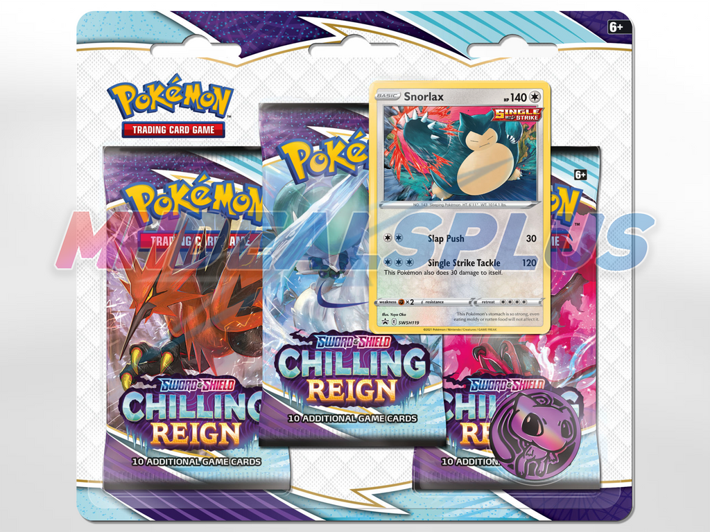 Pokemon TCG Chilling Reign 3-Pack Blister Sealed Case - 24 Blister Packs