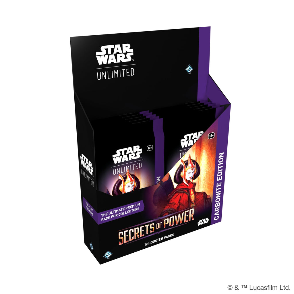 Star Wars: Unlimited - Secrets of Power: Carbonite Booster Display Case (x4) (presale)