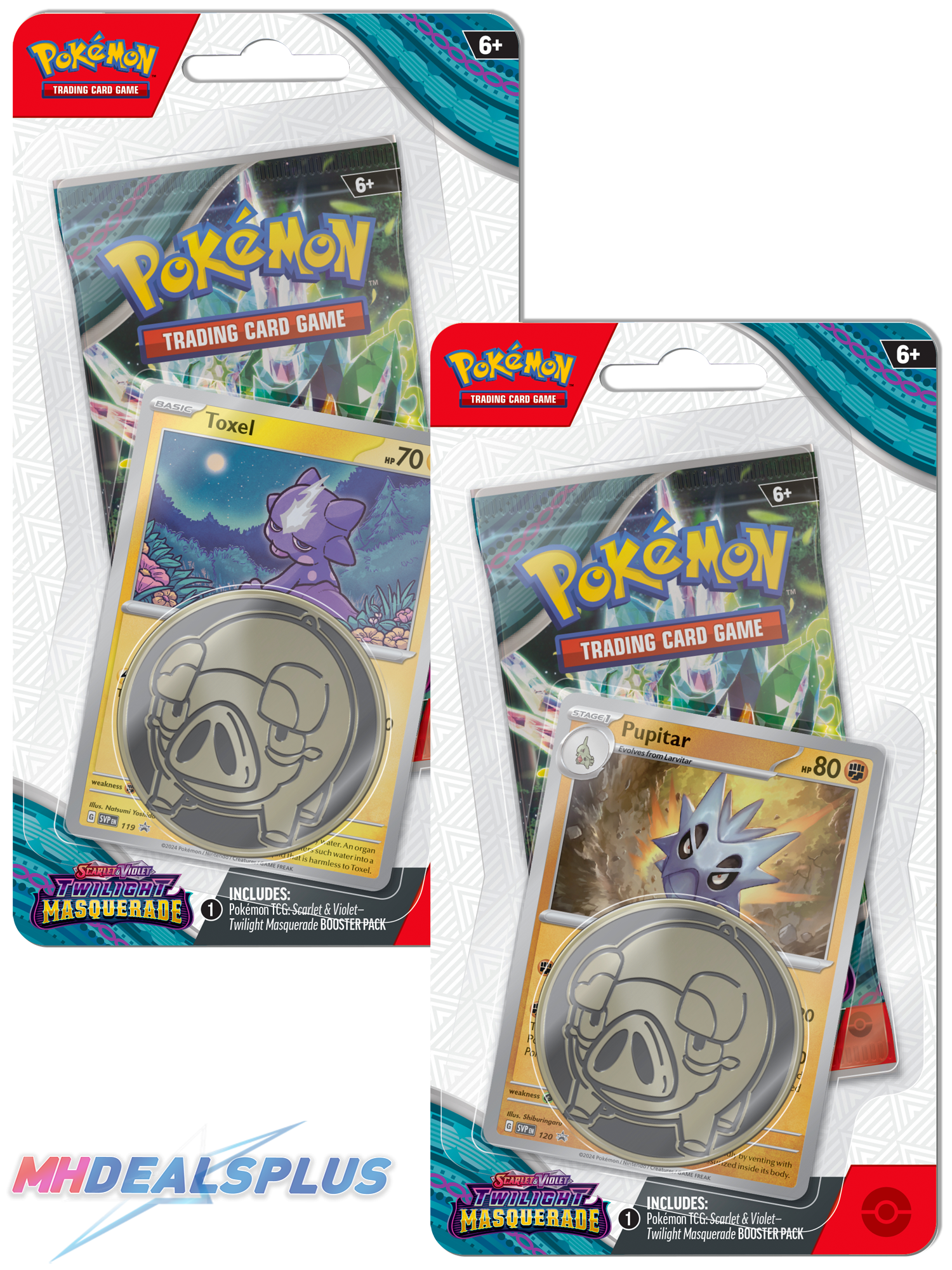 Pokemon Twilight Masquerade Checklane Blister Pack Set of 2