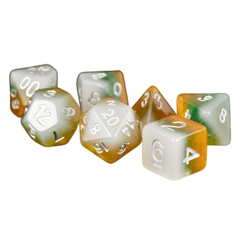 Fanroll - 16mm Resin Polyhedral Dice Set - Kiwi