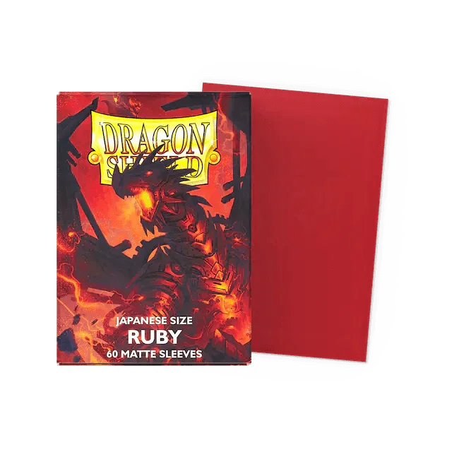 Dragon Shield - Matte Sleeves - Japanese Size - 60pk - Ruby