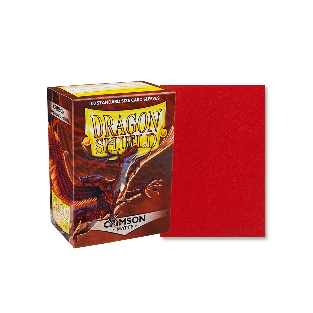 Dragon Shield - Matte Sleeves - Standard Size - 100pk - Crimson