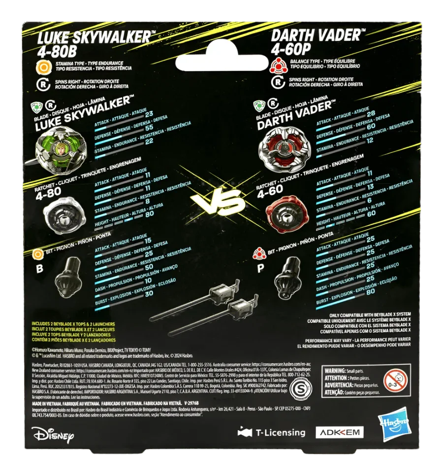 Beyblade X - Star Wars - Luke Skywalker 4-80B vs Darth Vader 4-60P
