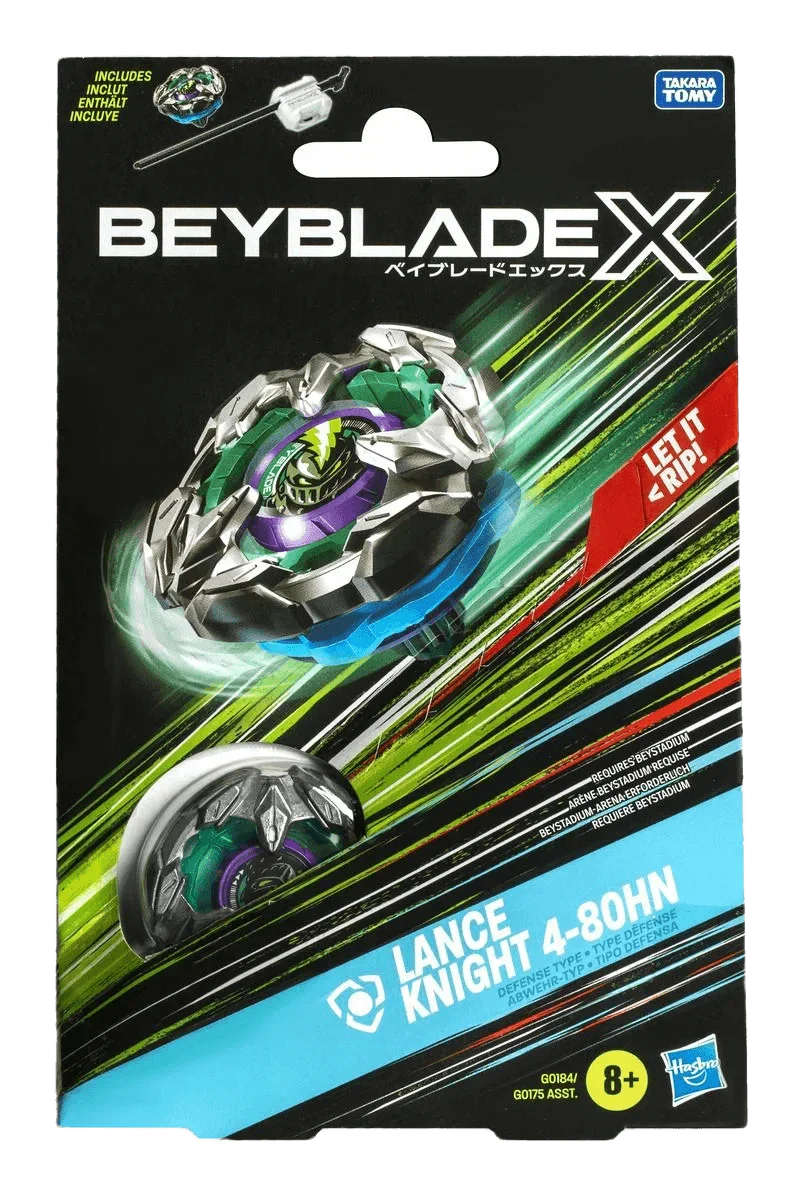 Beyblade X - Starter Pack Top and Launcher - Lance Knight 4-80HN