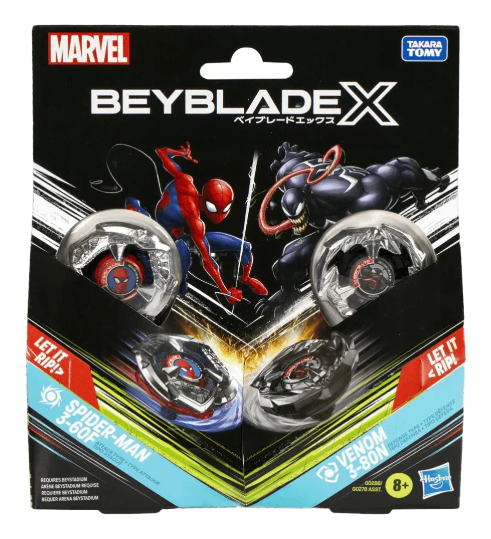 Beyblade X - Marvel - Spider-Man 3-60F vs Venom 3-80N