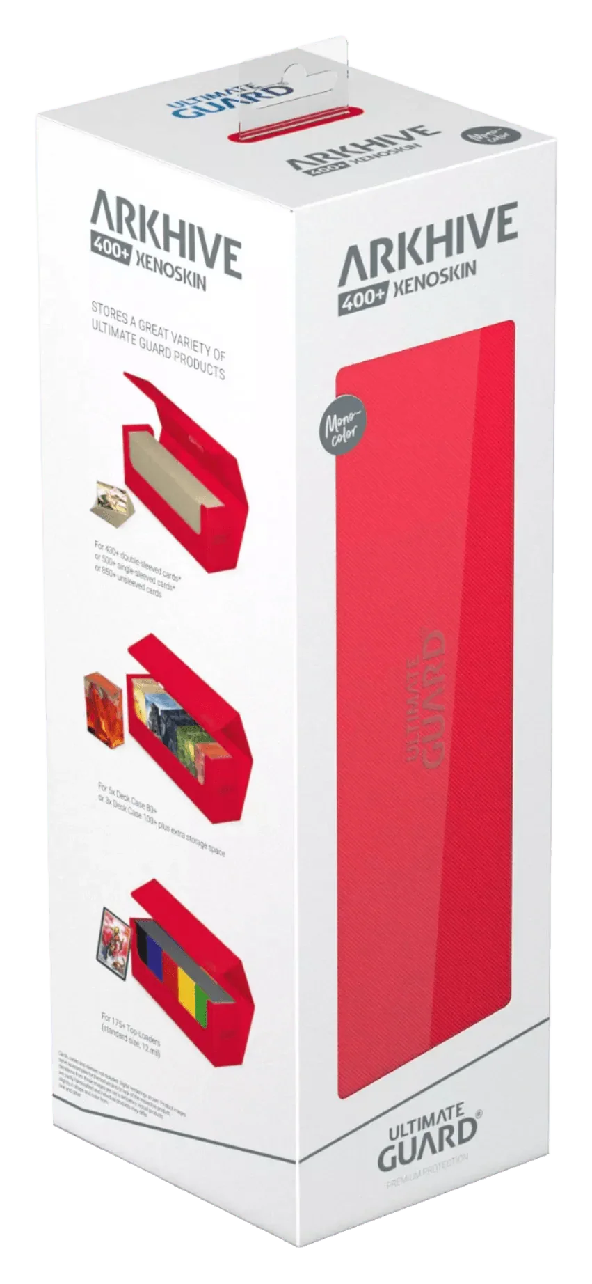 Ultimate Guard - Arkhive XenoSkin - 400+ Card Case - Monocolor Red