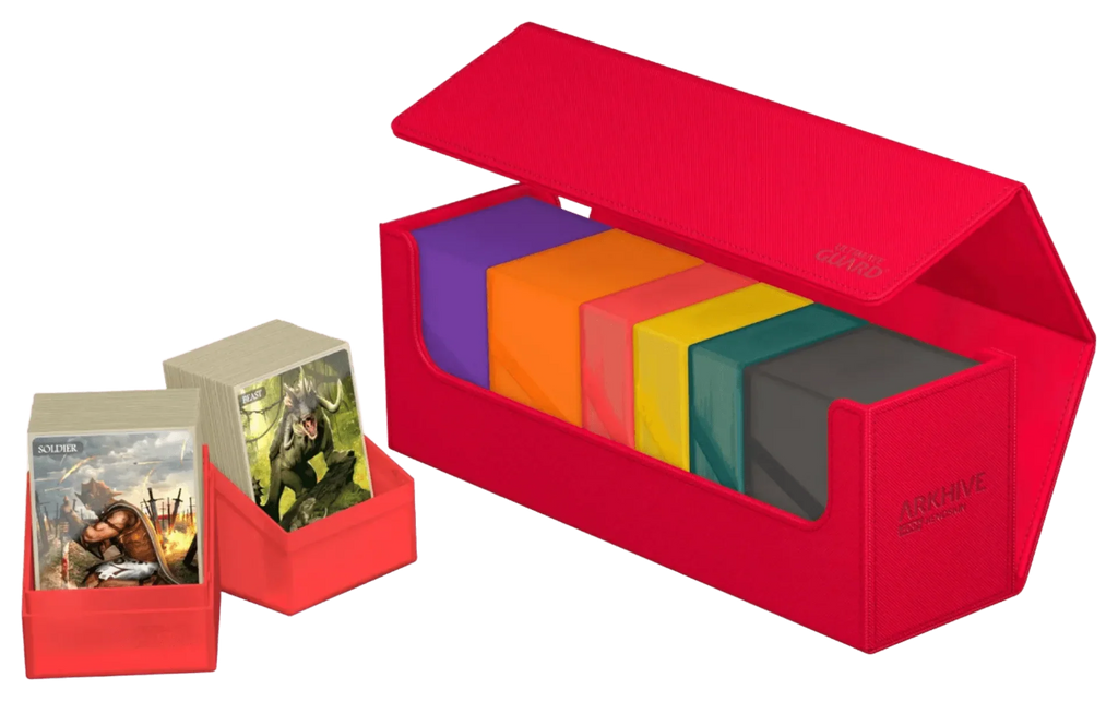 Ultimate Guard - Arkhive XenoSkin - 400+ Card Case - Monocolor Red