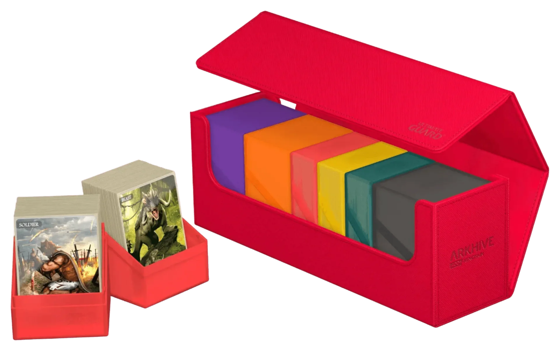 Ultimate Guard - Arkhive XenoSkin - 400+ Card Case - Monocolor Red