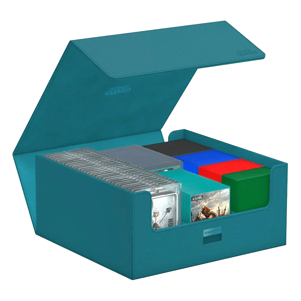 Ultimate Guard - Treasurehive XenoSkin - 90+ Magnetic Card Case - Monocolor Petrol