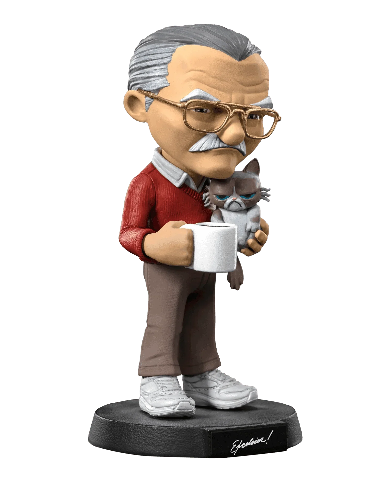Iron Studios - Pow! Studios - Stan Lee with Grumpy Cat MiniCo Figure