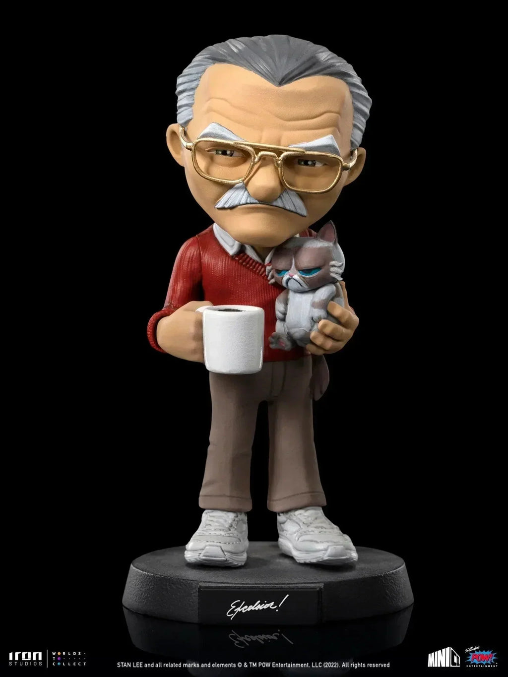Iron Studios - Pow! Studios - Stan Lee with Grumpy Cat MiniCo Figure
