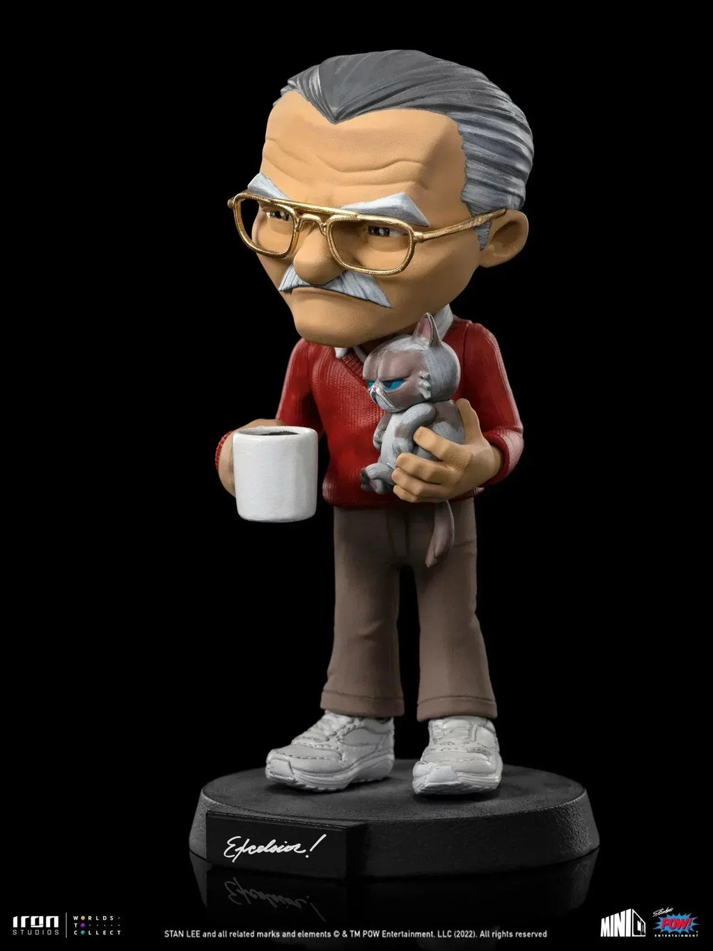Iron Studios - Pow! Studios - Stan Lee with Grumpy Cat MiniCo Figure