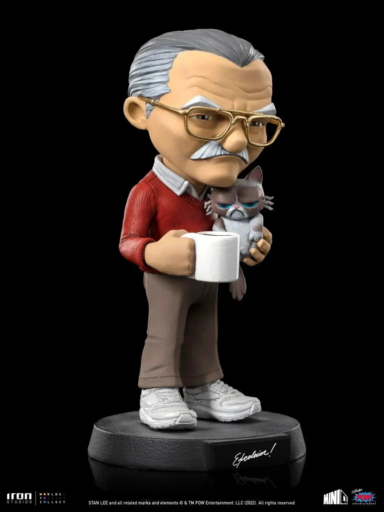 Iron Studios - Pow! Studios - Stan Lee with Grumpy Cat MiniCo Figure