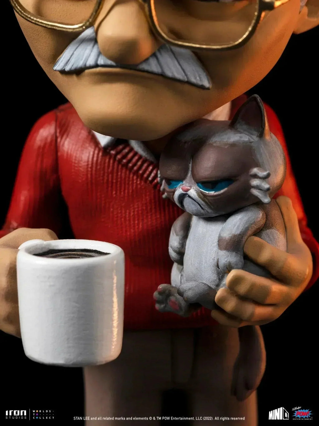 Iron Studios - Pow! Studios - Stan Lee with Grumpy Cat MiniCo Figure