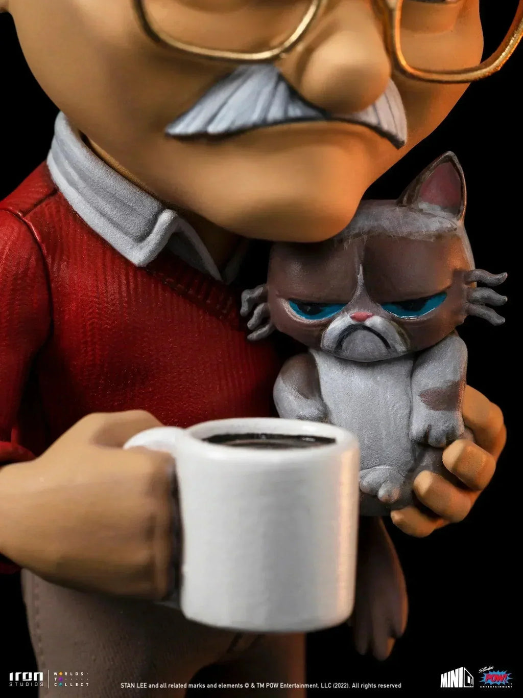 Iron Studios - Pow! Studios - Stan Lee with Grumpy Cat MiniCo Figure