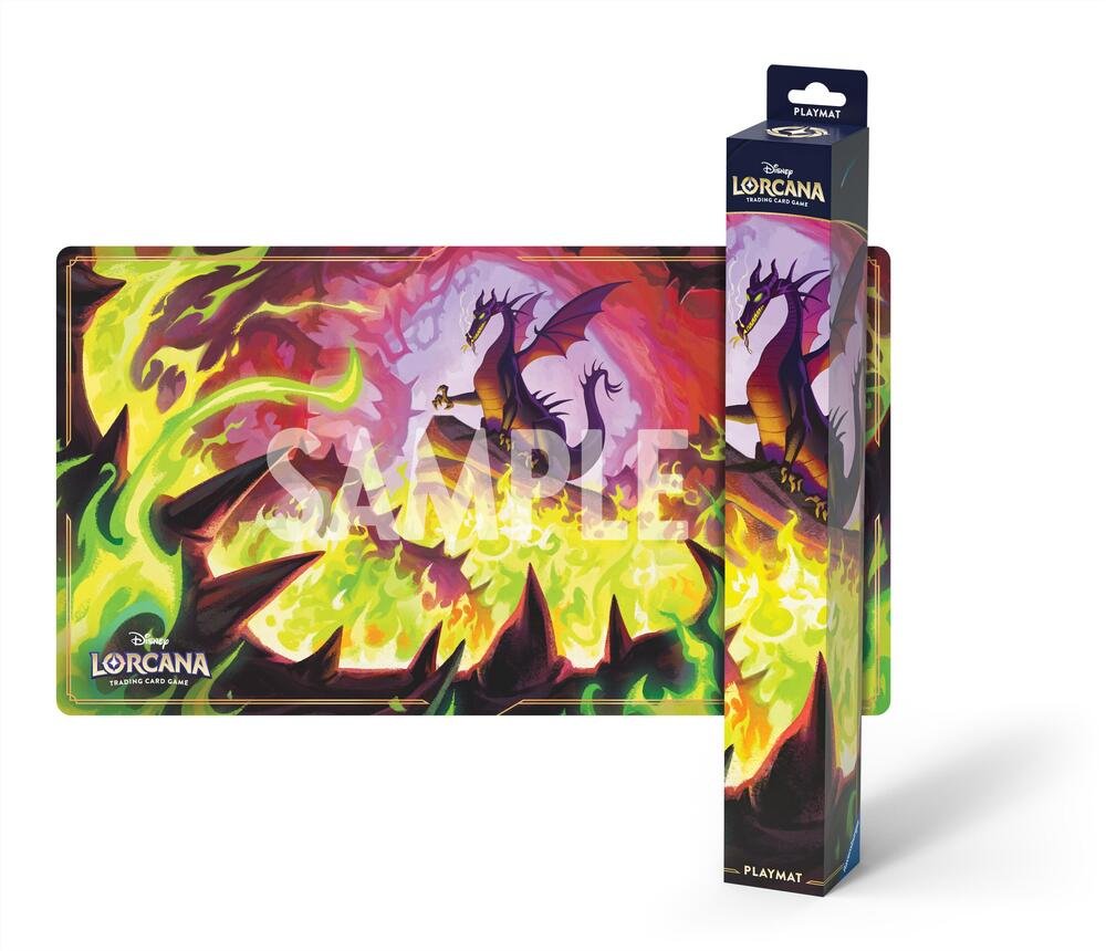 Disney Lorcana Dragon Fire Playmat by Ravensburger – Premium TCG Play Mat with Disney Artwork, Fabric Top & Anti-Slip Backing – Card Game Table Mat, Desk Mat, Mouse Pad (PRE-SALE FEBRUARY)