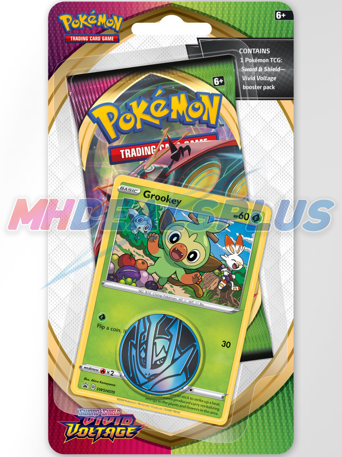 Pokemon TCG Sword & Shield Vivid Voltage Checklane Blister Sealed Case - 16 Blister Packs