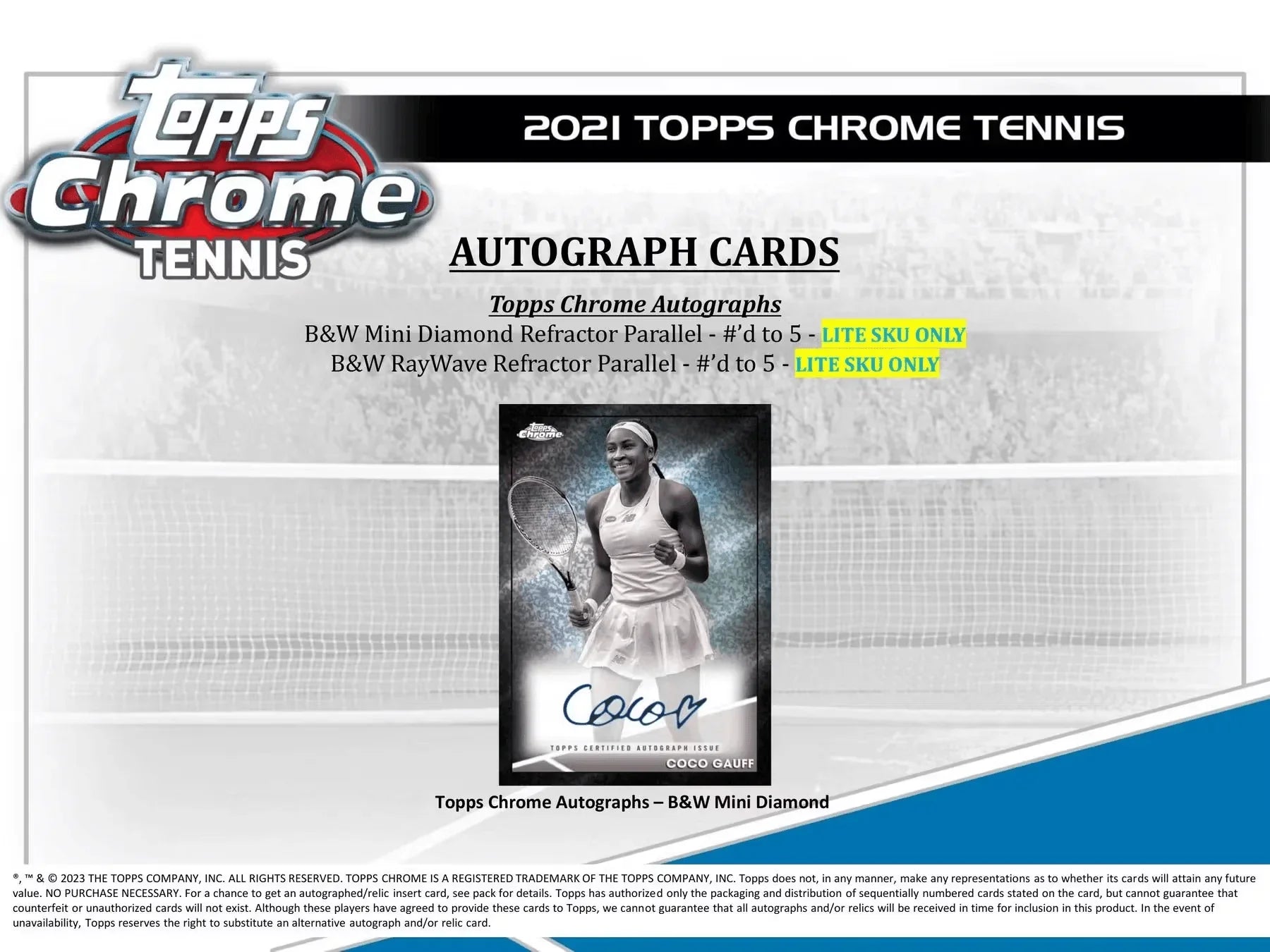 Topps - 2021 Chrome Tennis - Booster Pack